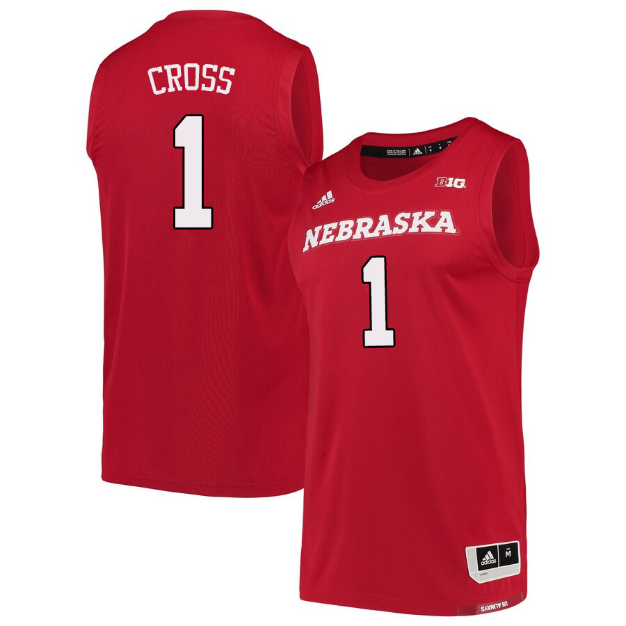 Men #1 Kevin Cross Nebraska Cornhuskers College Basketball Jerseys Sale-Scarlet